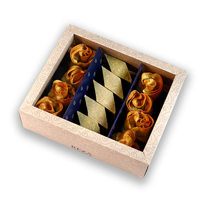 باقلوا گل و لوز ۳ ردیف جعبه کادویی