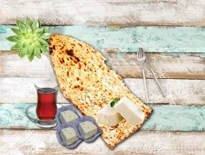 بیسکوییت رژیمی دارچینی، ساندویچ نیمرو و بیکن، چای